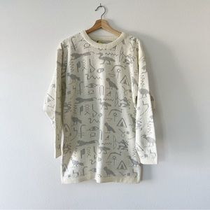 DIANE VON FURSTENBERG | Vintage Hieroglyphics Shimmer Sweater
